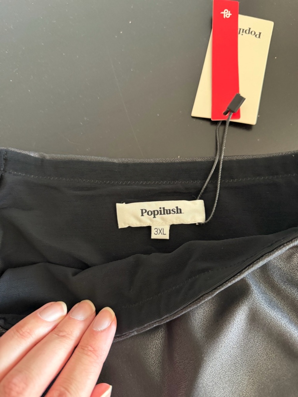 Popilush Black Pencil Skirt